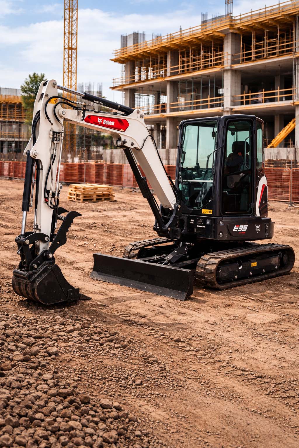 locação mini escavadeira bobcat