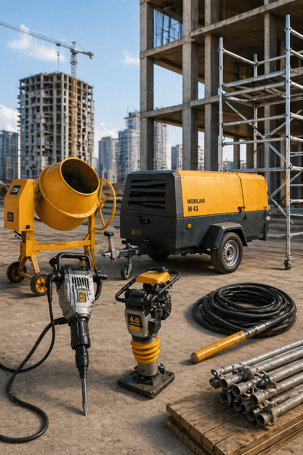 Locação de equipamentos para obras em são paulo
